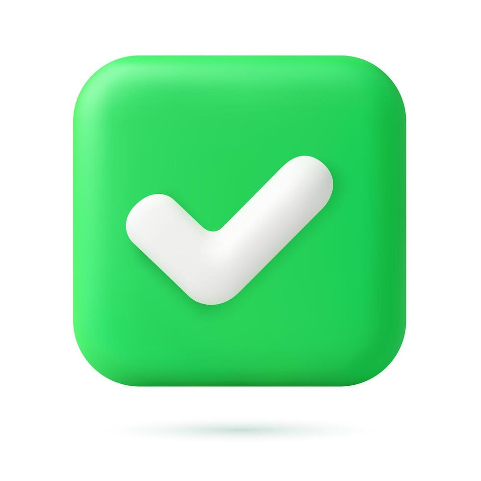 Realistic green Right 3D Button. vector