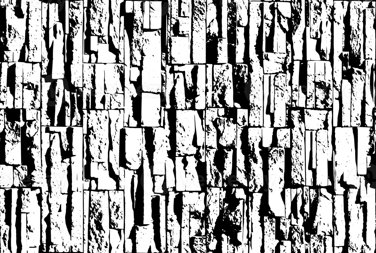 Cracked bark texture in black and white. Organic, rustic pattern with rough, natural lines. For backgrounds, overlays, or adding an aged, weathered effect. png