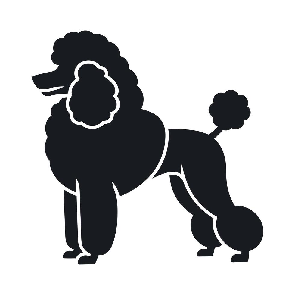 Silhouette of a Standard Poodle Dog vector