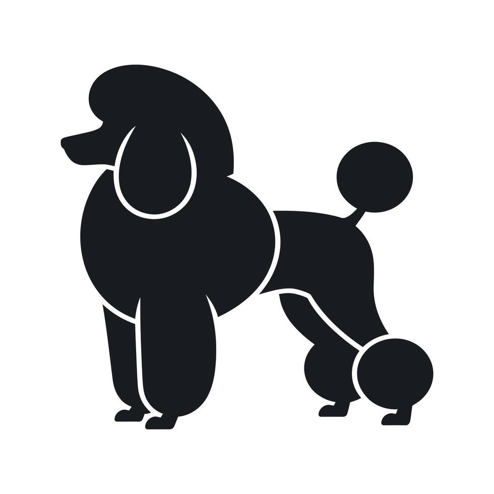 Silhouette of a Standard Poodle Dogs vector