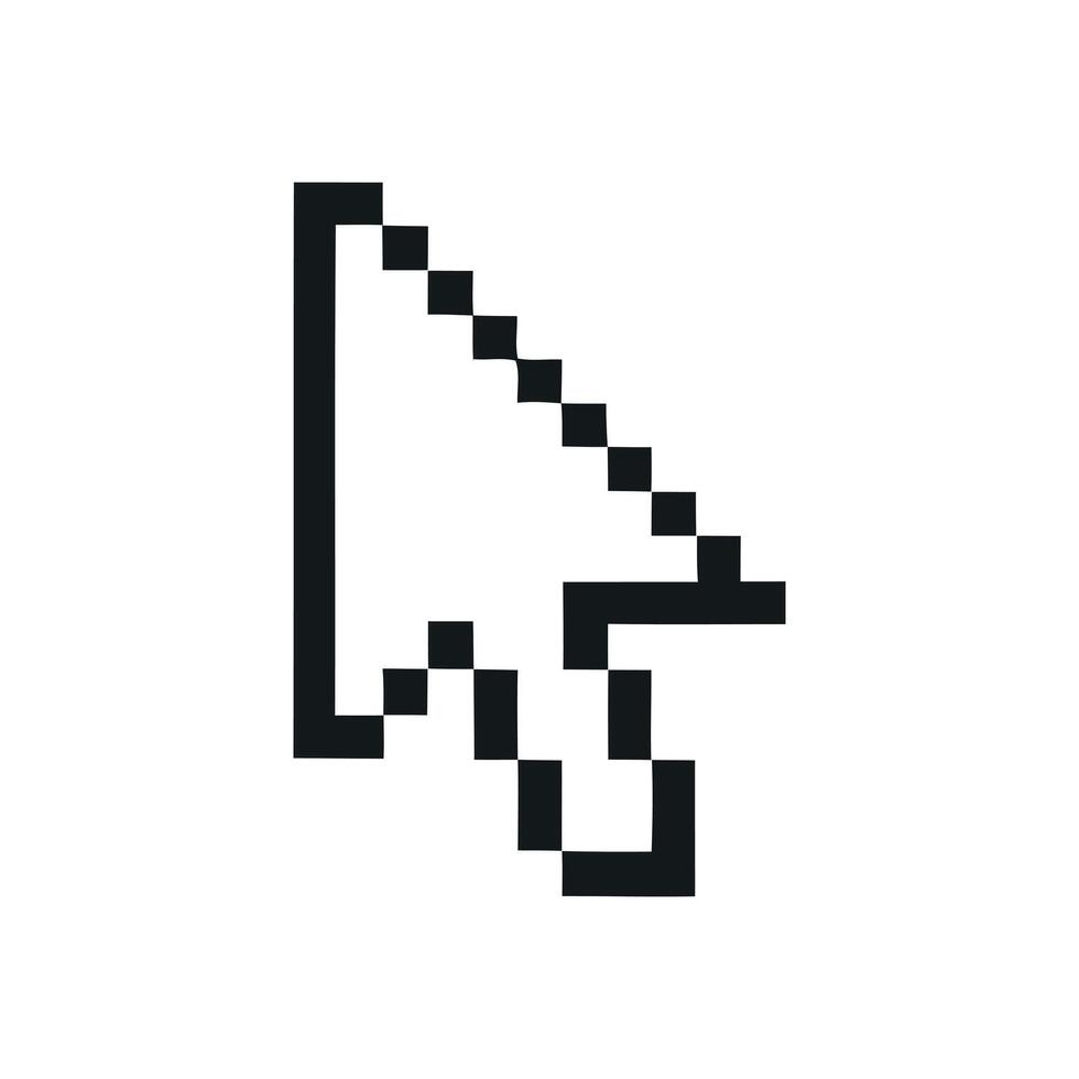 Pixelated Down Arrow Icon vector