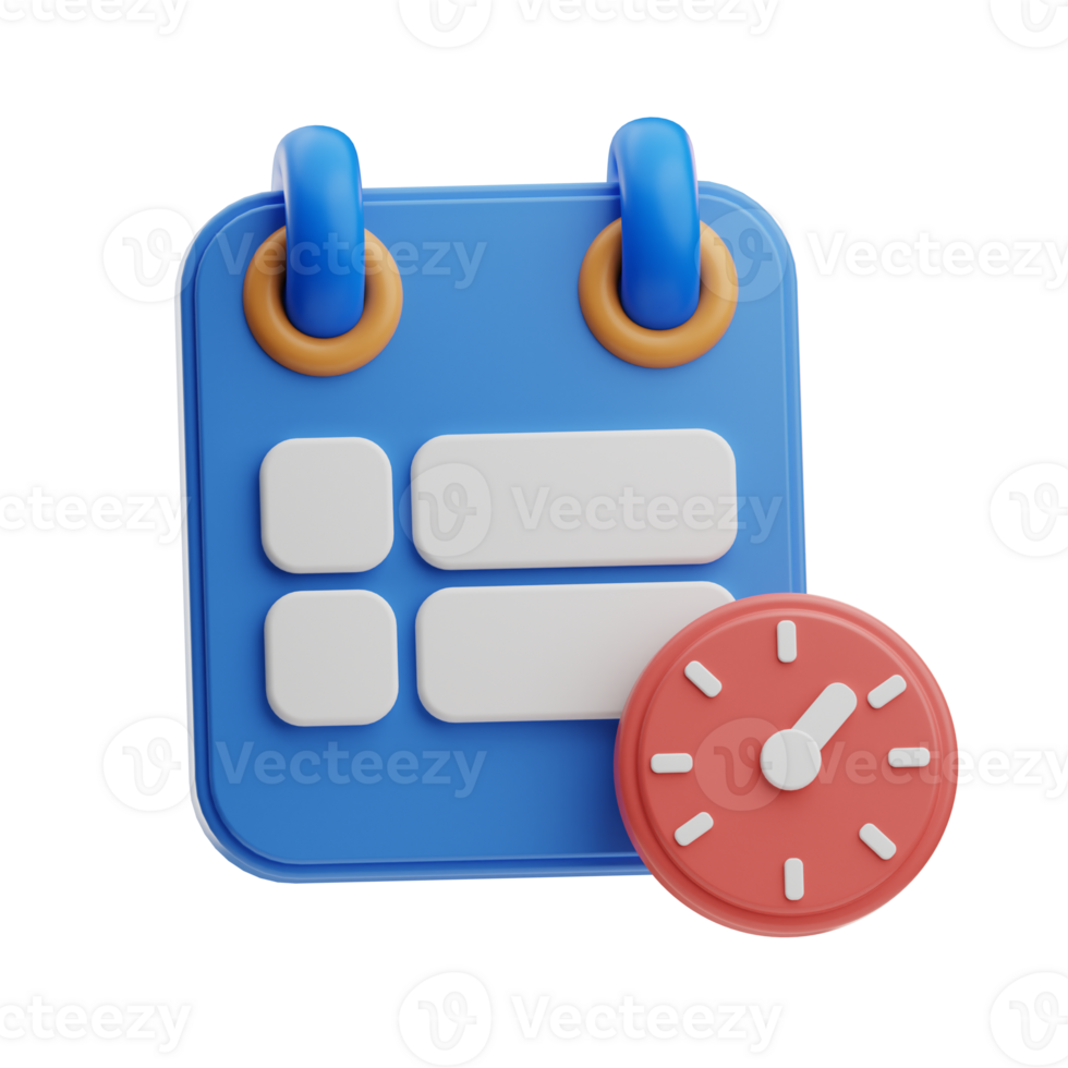 Calendar with Clock Icon png
