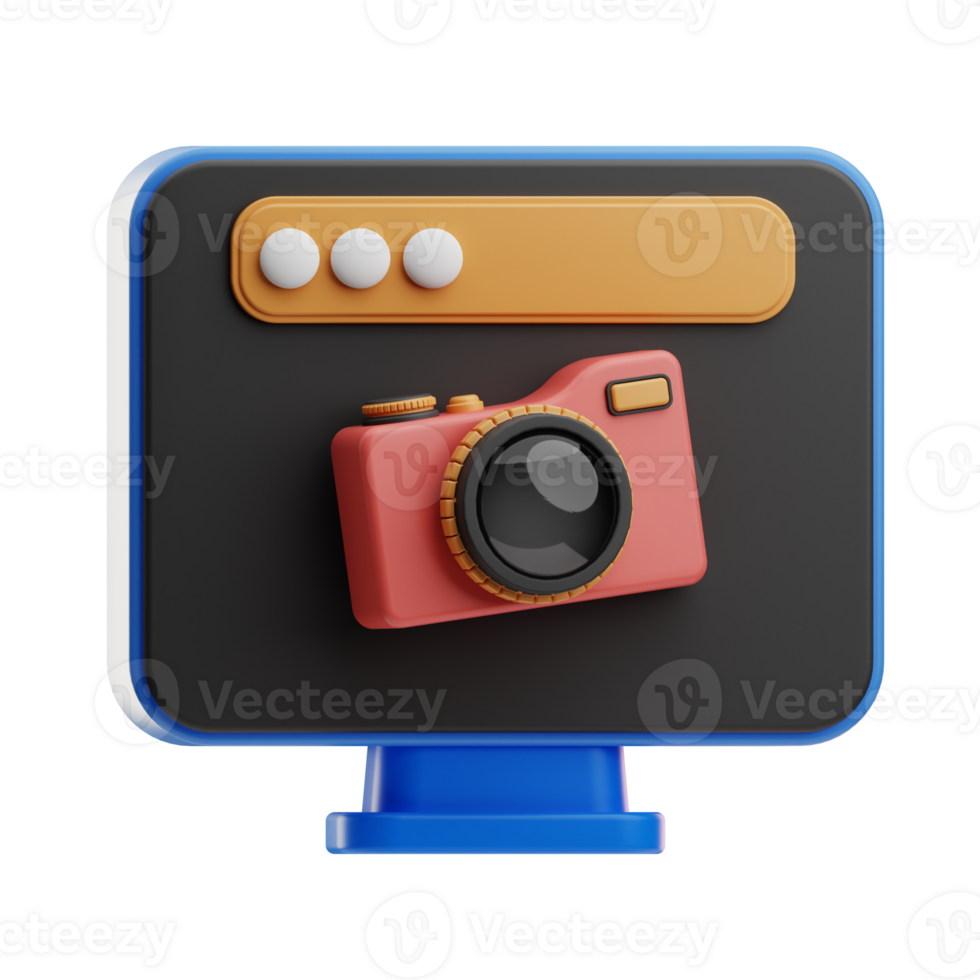 Digital Camera on Computer Screen png