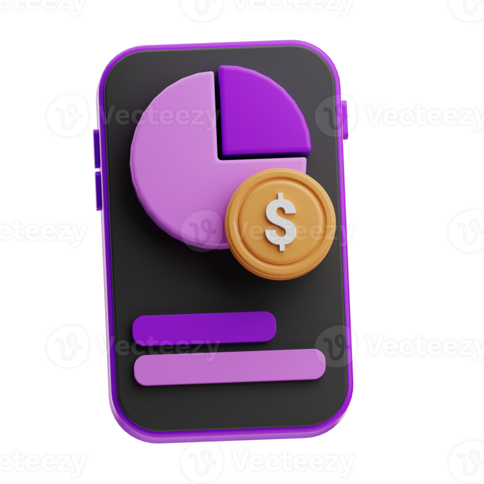 Mobile Financial Data Analytics Icon png