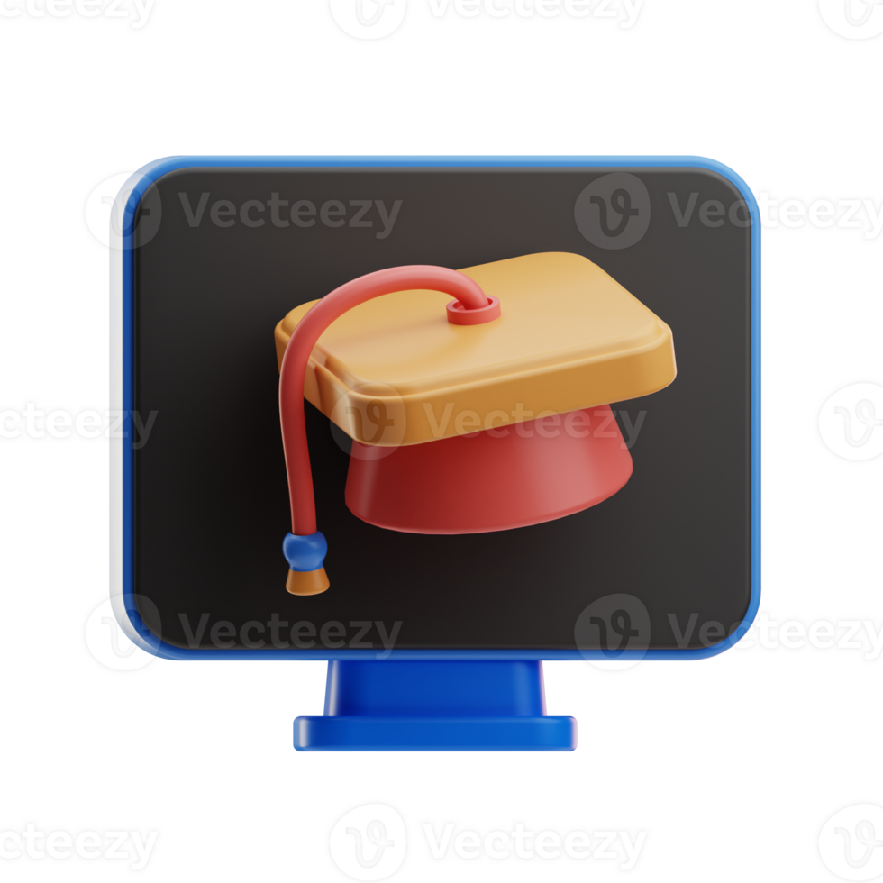 3D Illustration of a Vintage Computer Monitor png