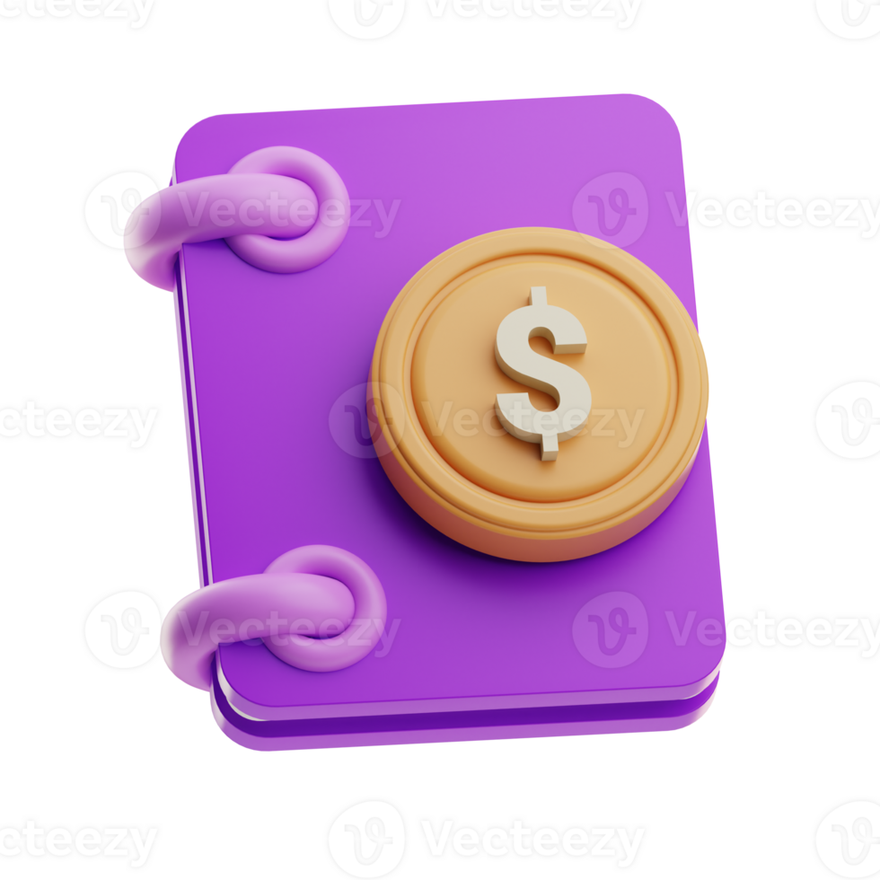 Financial Document with Dollar Coin png
