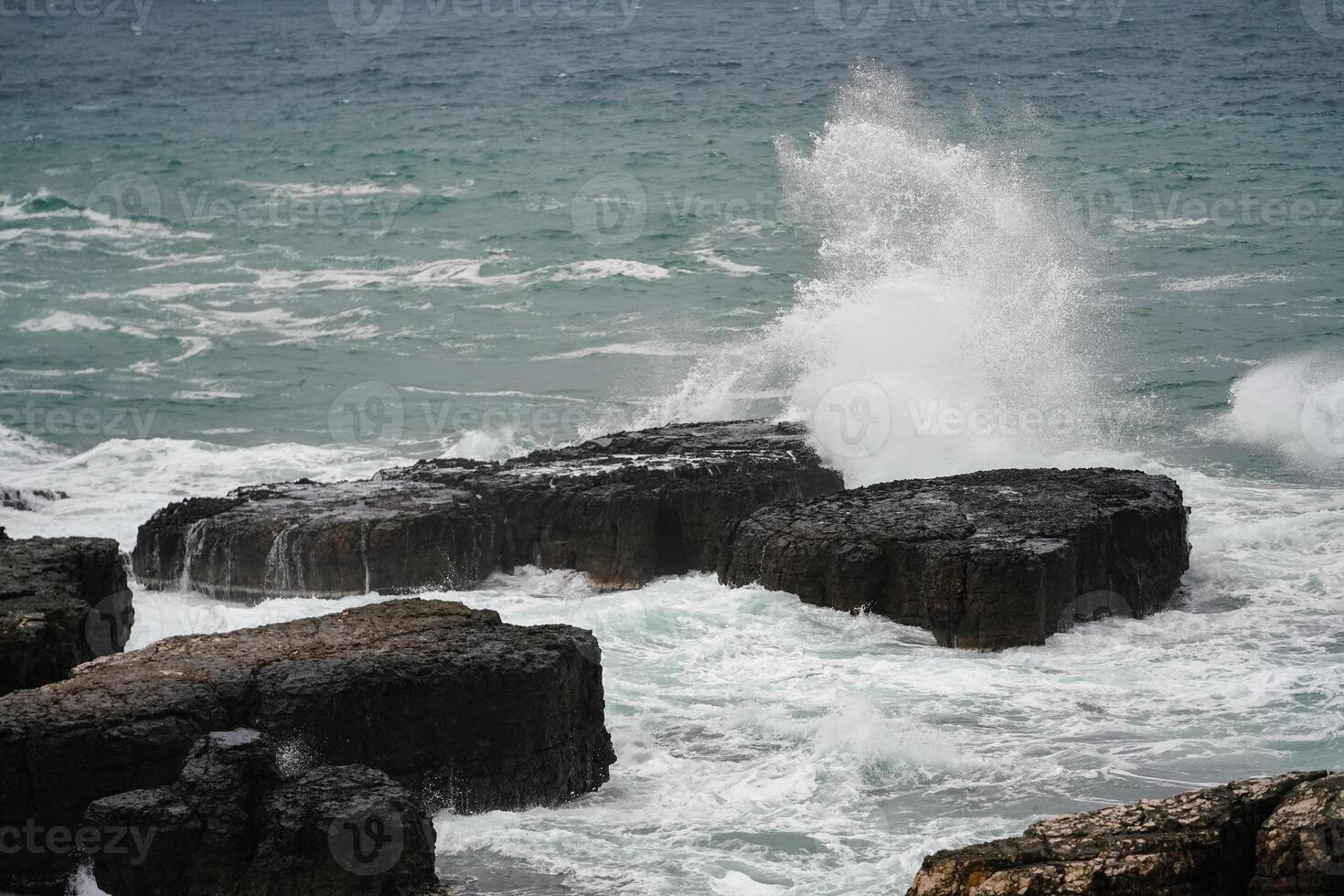 Black Sea coast of Istanbul City in Turkiye photo