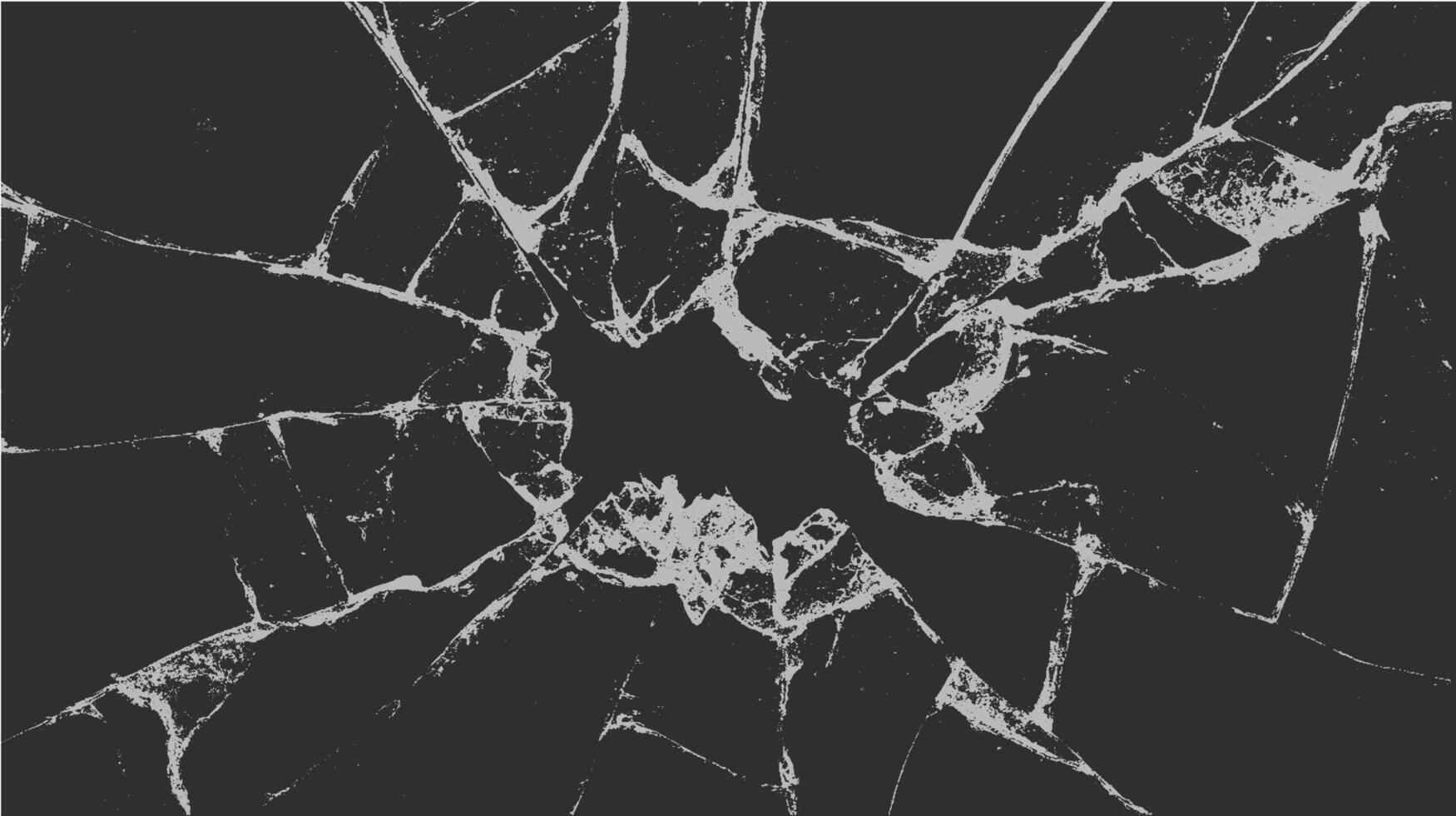 Broken grunge texture glass crack illustration vector