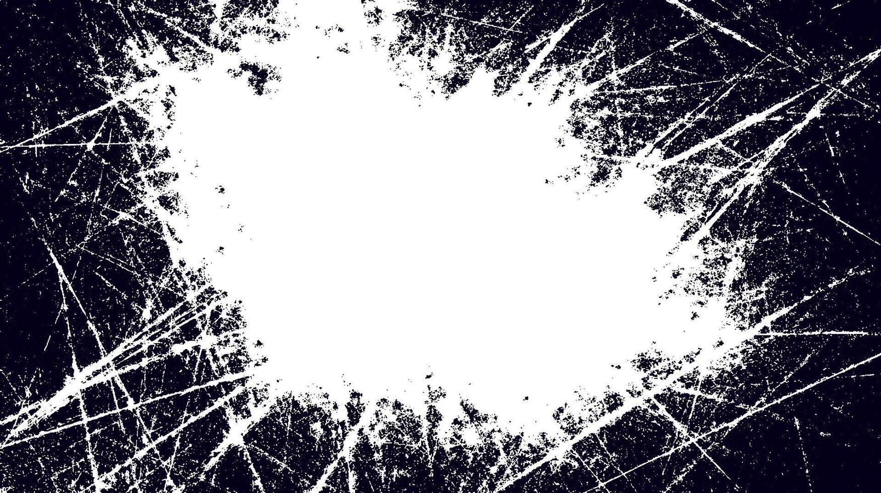Grunge abstract texture with scratched noise and rough edges. Monochrome high-contrast illustration background in black and white style. vector