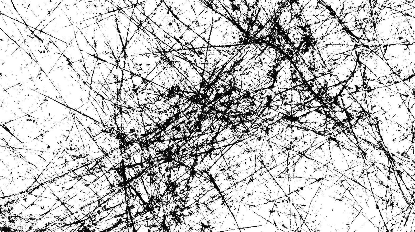 Abstract grunge texture with black and white scratches and noise. High-contrast illustration with rough lines and distressed pattern. vector