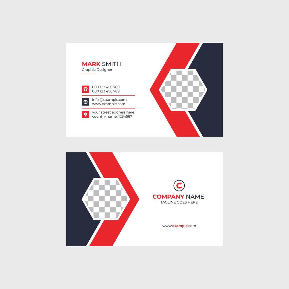 Graphic designer business card template vector
