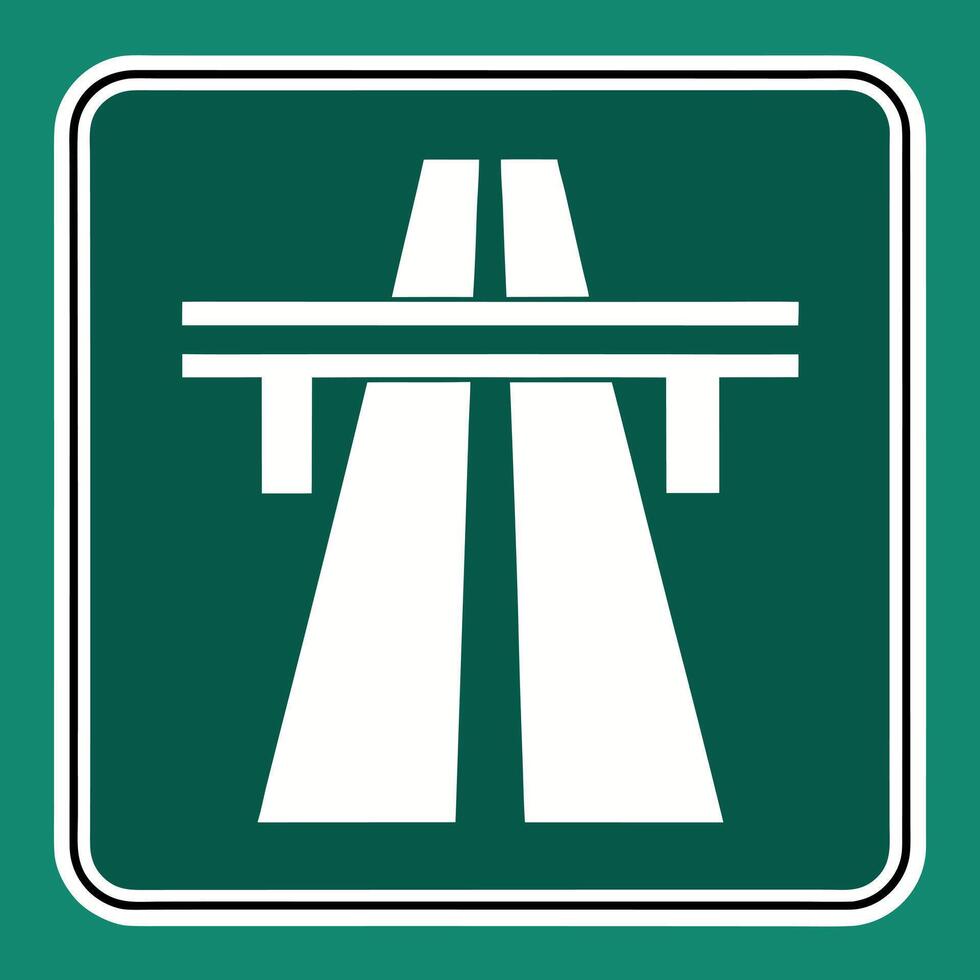 Highway junction road sign traffic vector