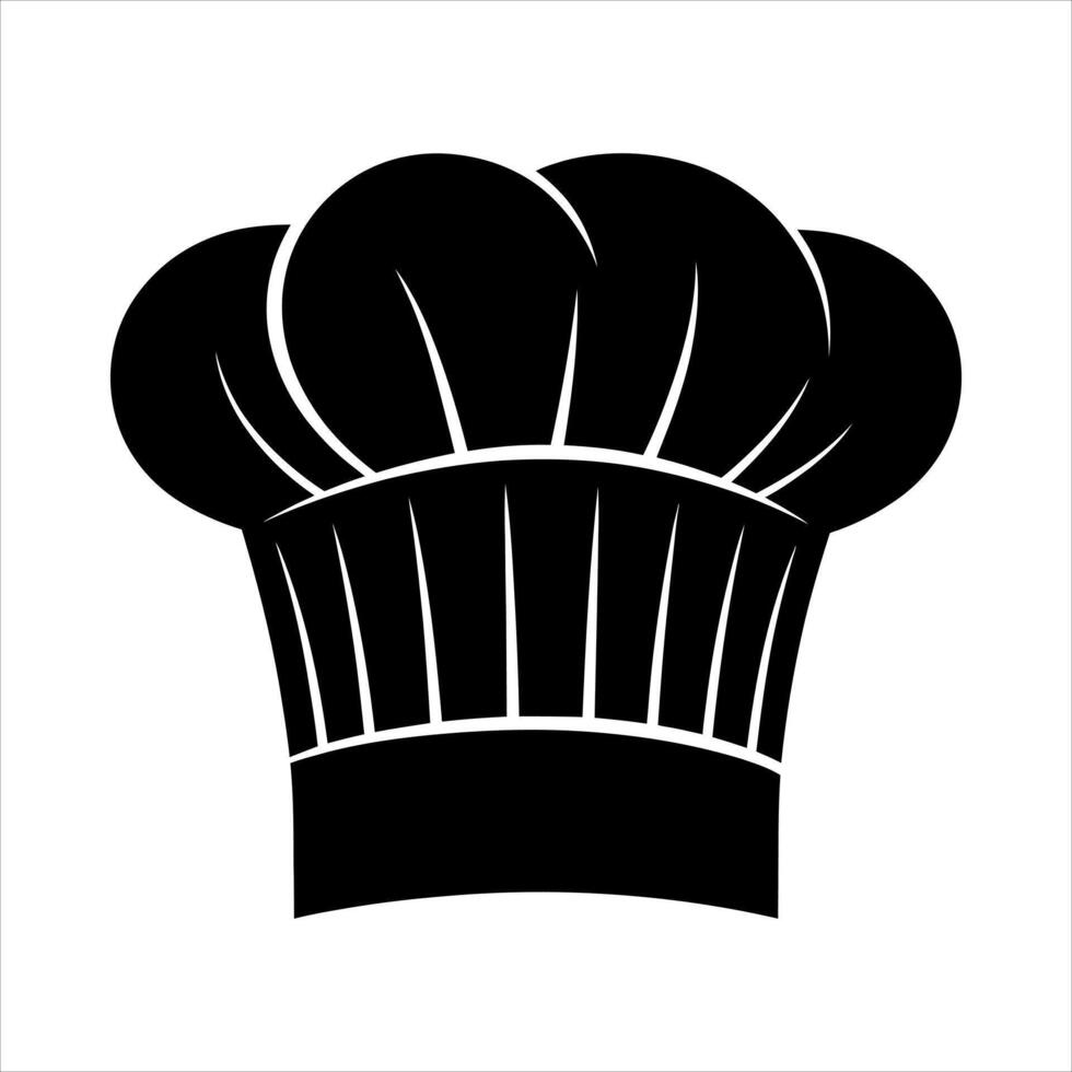 Chef hat silhouette toque blanche culinary headwear vector