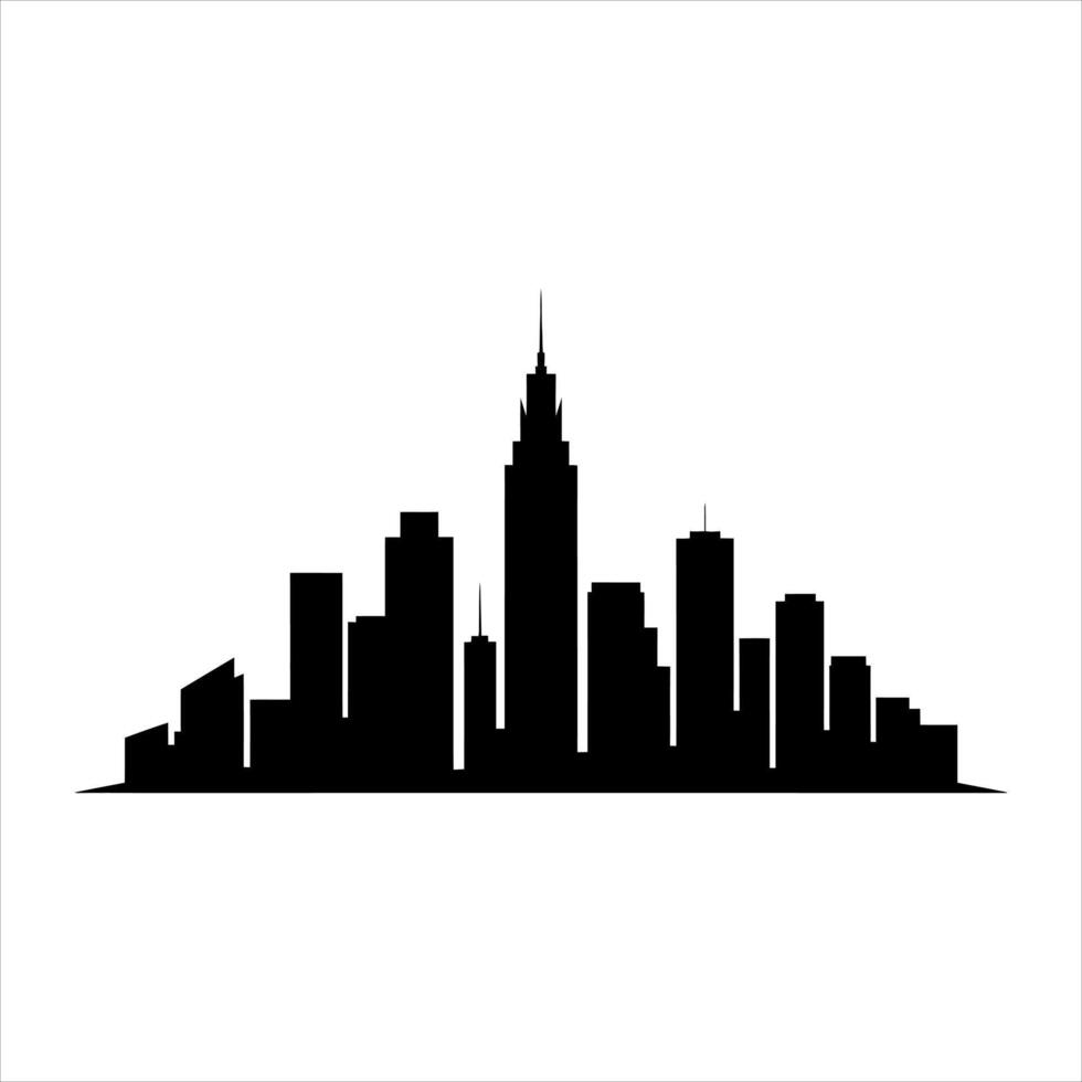 Black city skyline silhouette cityscape urban vector