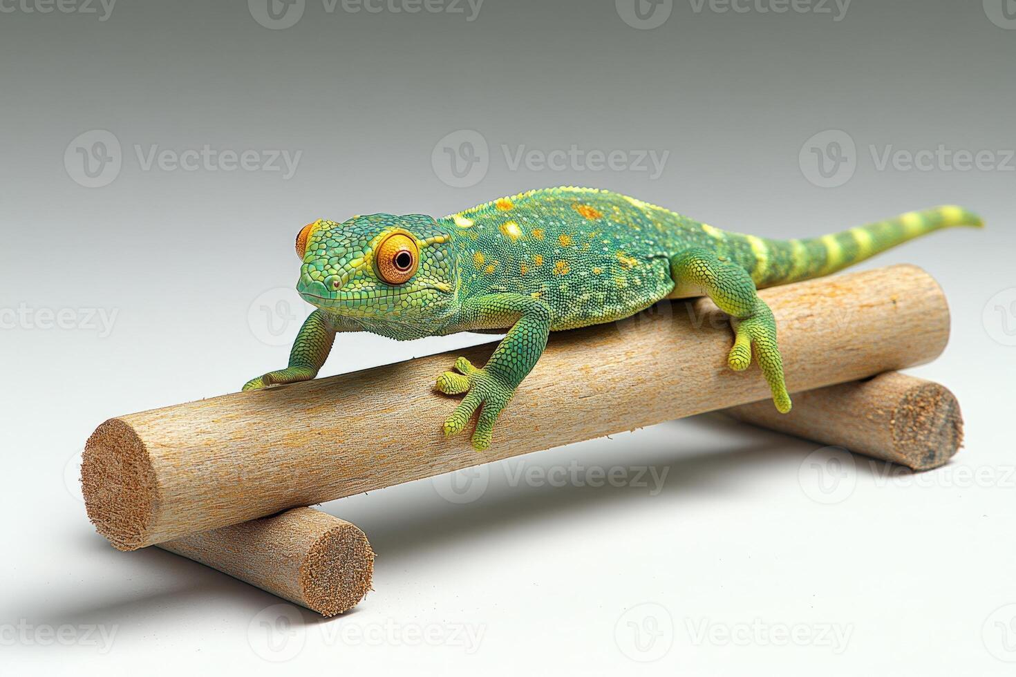A lizard on a log photo
