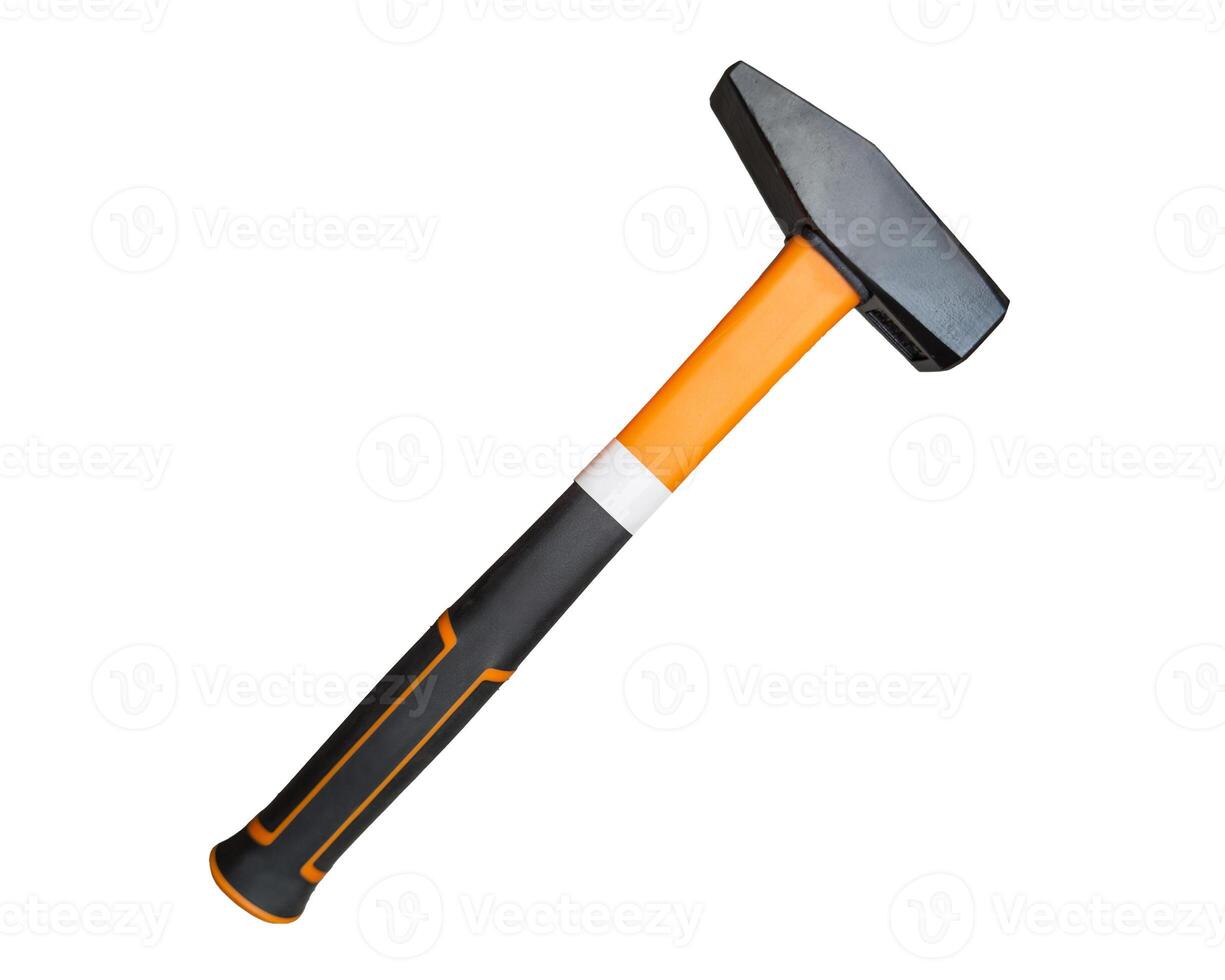 Heavy duty sledge hammer with black handle photo