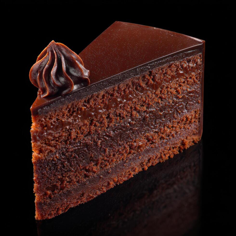 An Elegant Slice Of Classic Viennese Sachertorte photo