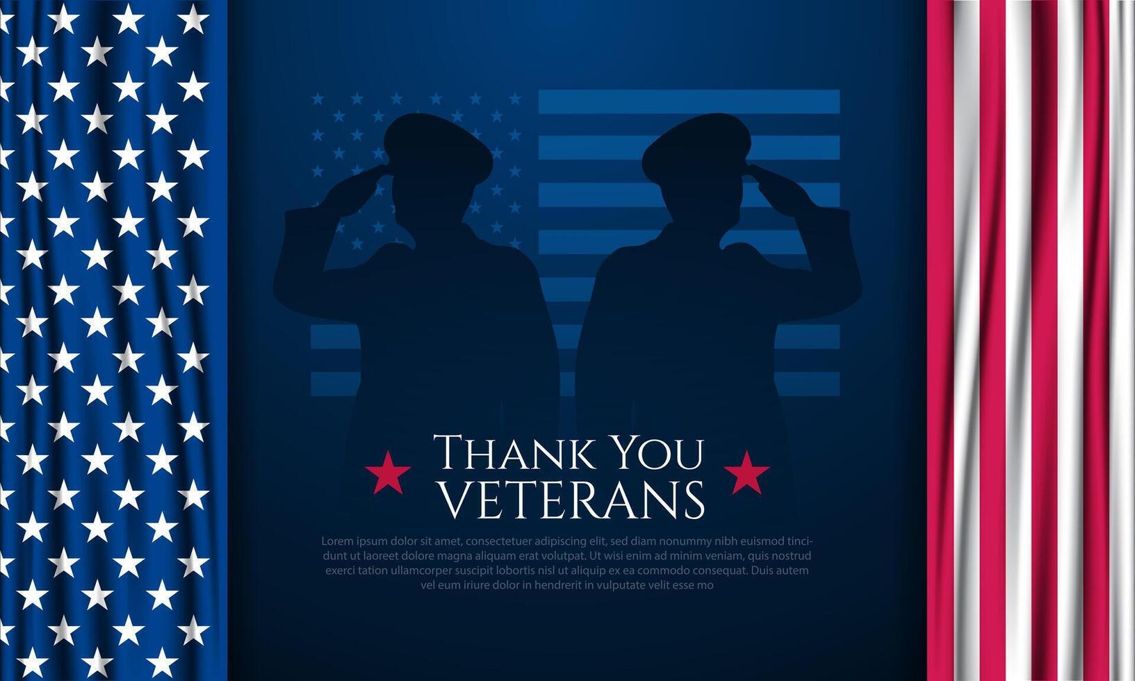 Thank you veterans tribute image vector