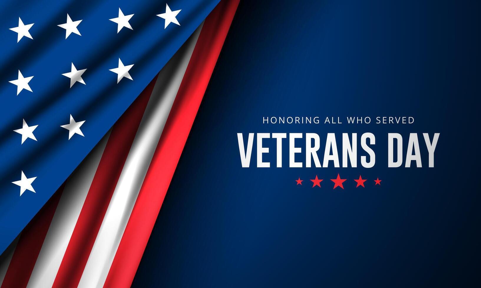 Veterans Day flag design honoring service vector