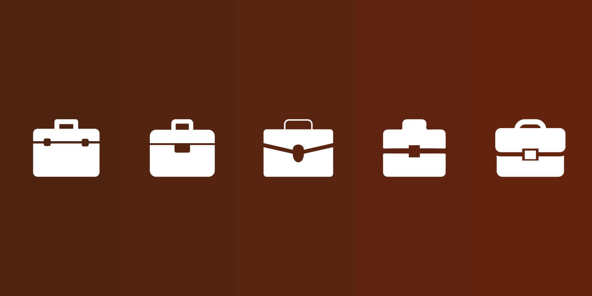 Brifcase icon set, briefcase, business, bag, office, work, illustration, design, , background, isolated, professional vector