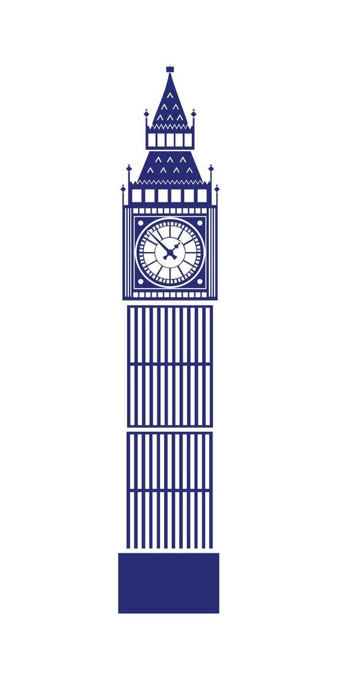 Big Ben clock tower silhouette, big ben clock tower silhouette vector
