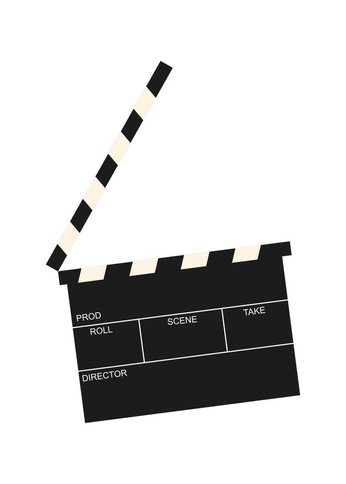 film slate on white background vector