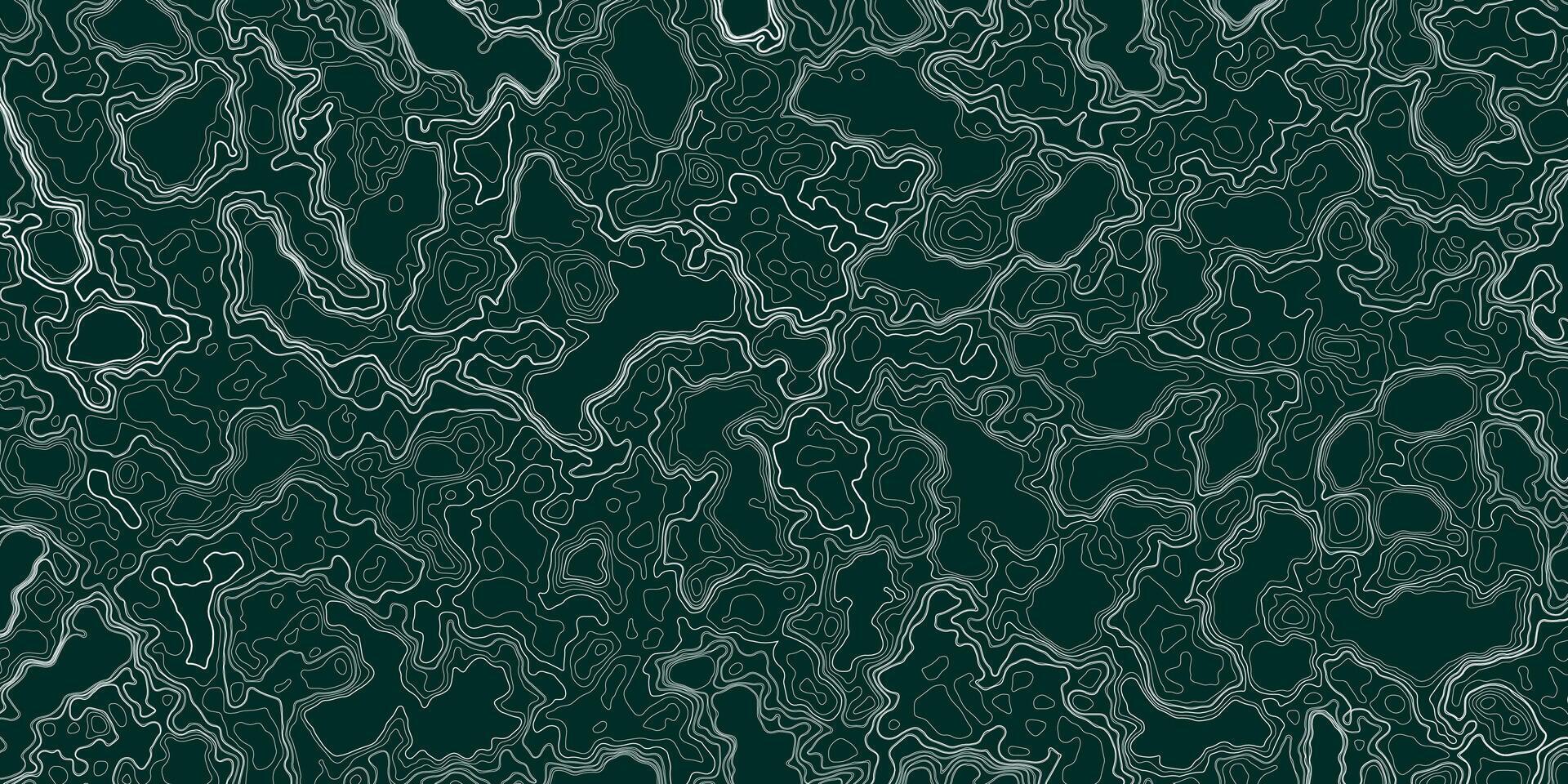Abstract green contour pattern highlighting fluid shapes and organic forms in a seamless design vector