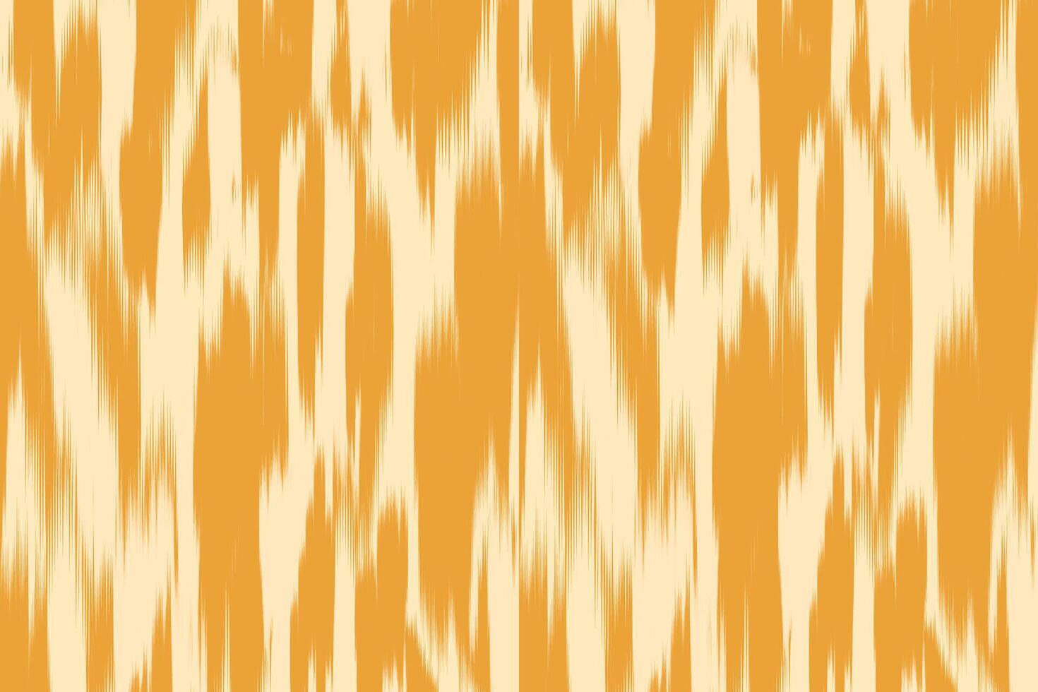 Ikat-inspired seamless textile texture in warm orange and cream tones. vector