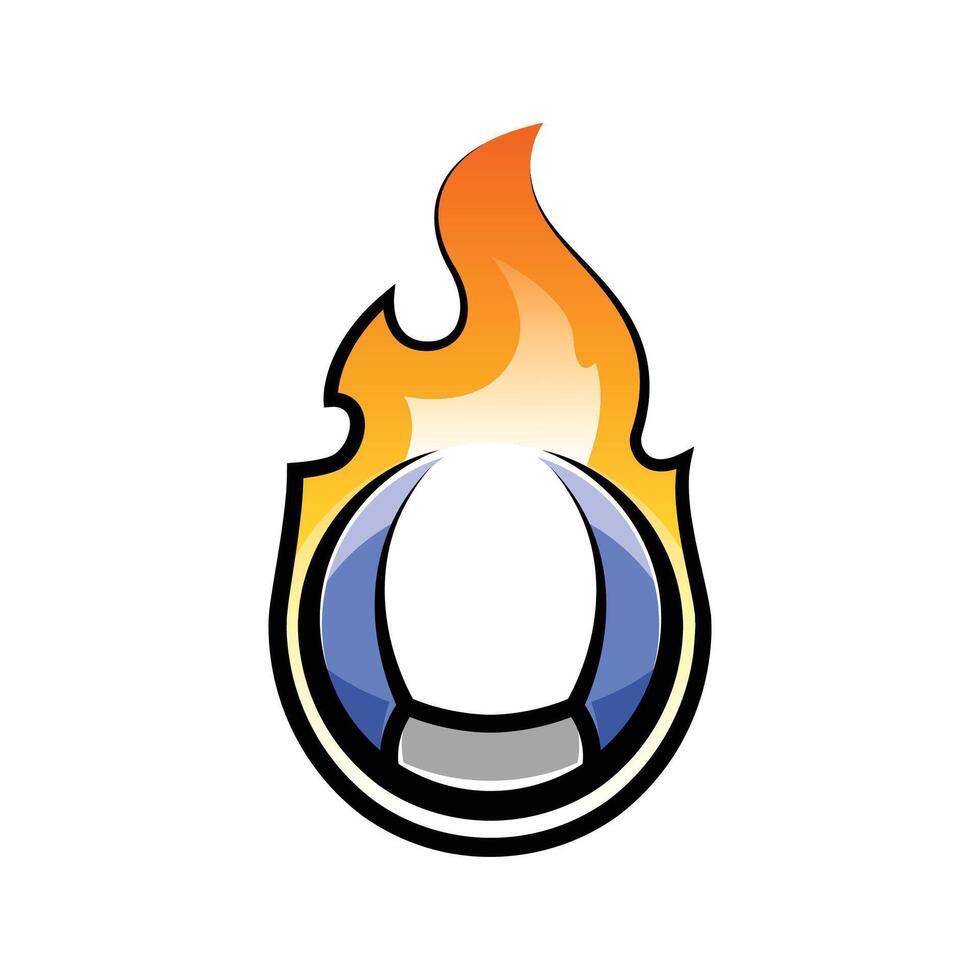 Volleyball Cartoon Illustration for Logo Template and Sticker vector