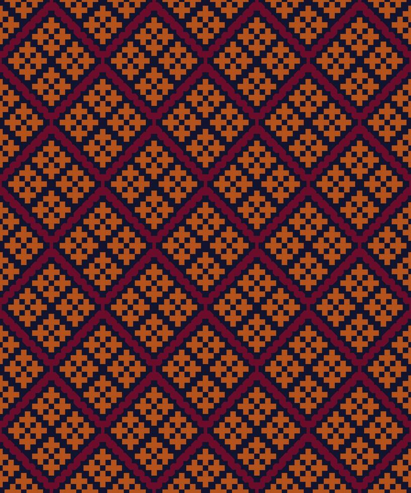 Abstract dark red ethnic seamless pattern in tribal,folk embroidery,and Native American style. Aztec geometric art ornament print.Design for carpet,cover.Wallpaper,wrapping,fabric,clothing. vector