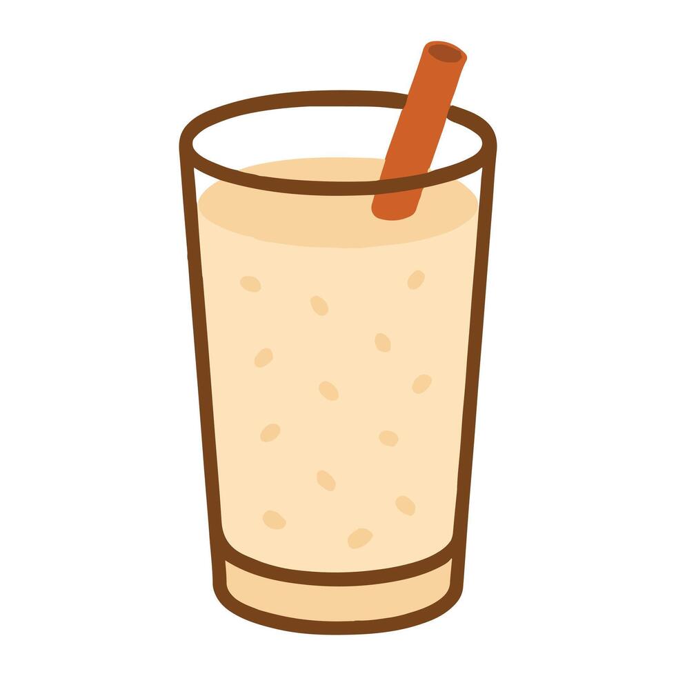 Horchata food , Mexican Food clipart, Mexican Horchata illustration, food isolated vector