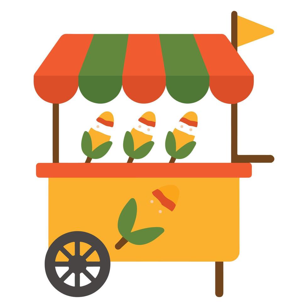 Street Cart food , Mexican Food clipart, Mexican Street Cart illustration, food isolated vector