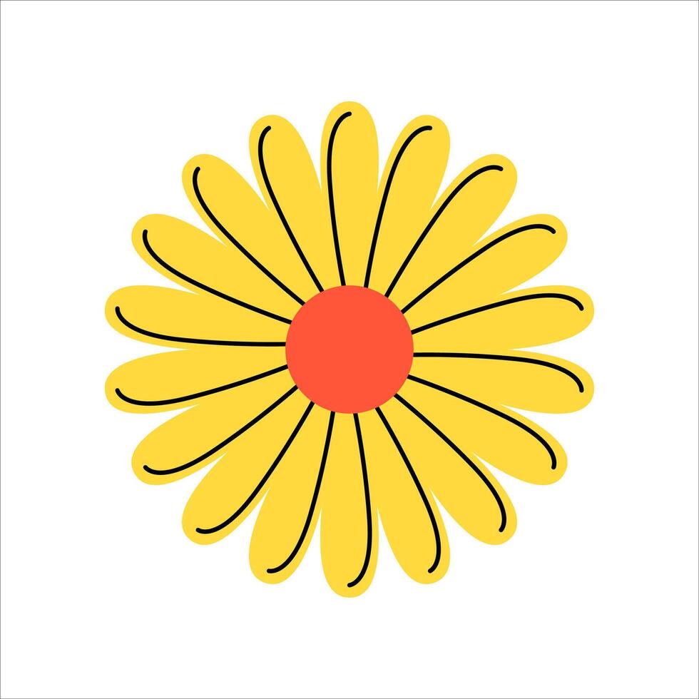 Blooming Yellow Flower vector