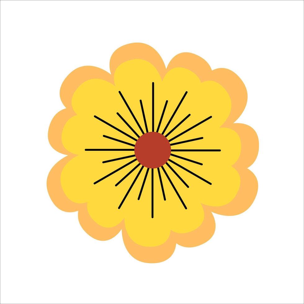 Spring Bright Yellow Flower Bloom vector