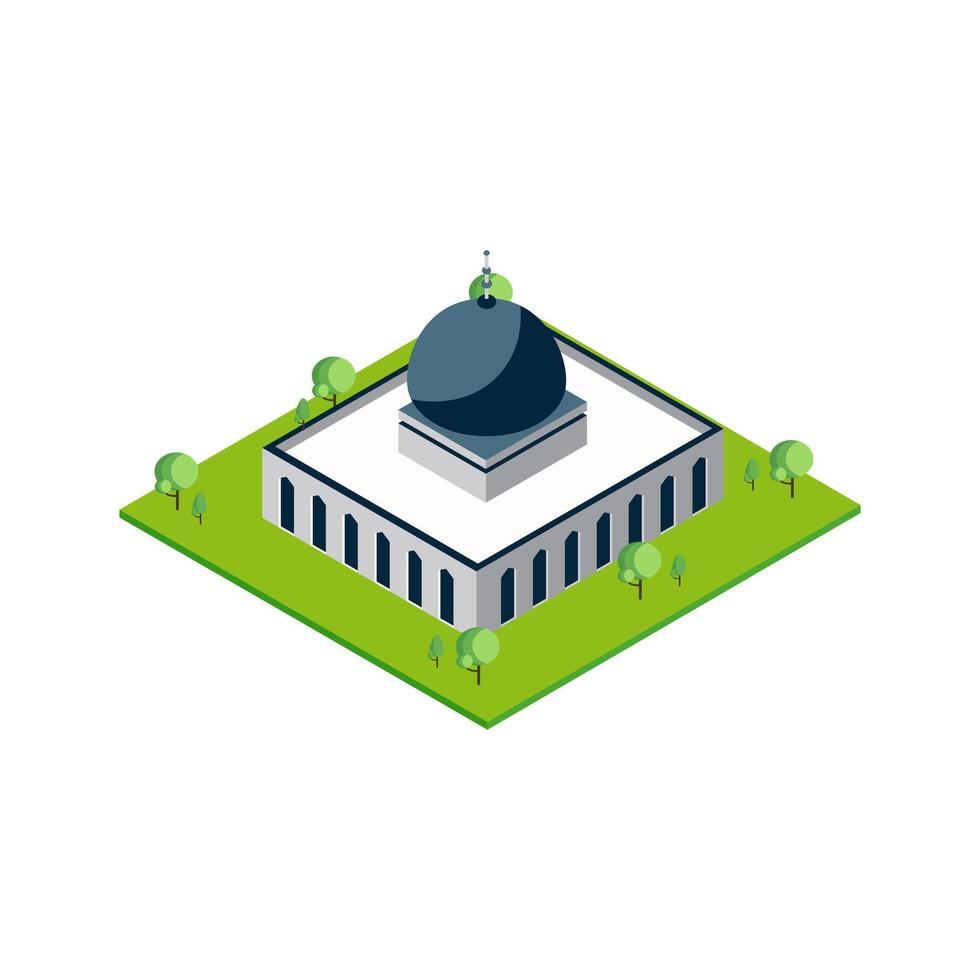 Modern Mosque Building Illustration vector