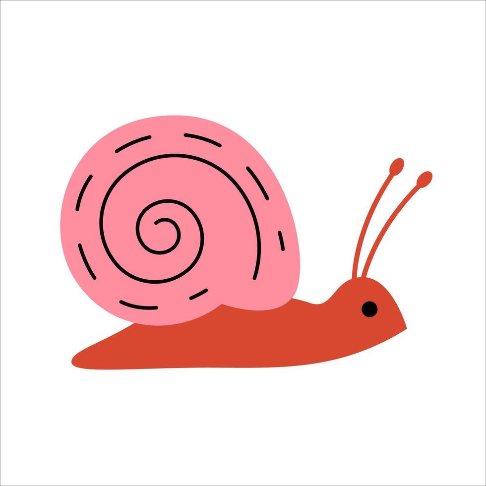 Spring Pink Snail Shell vector