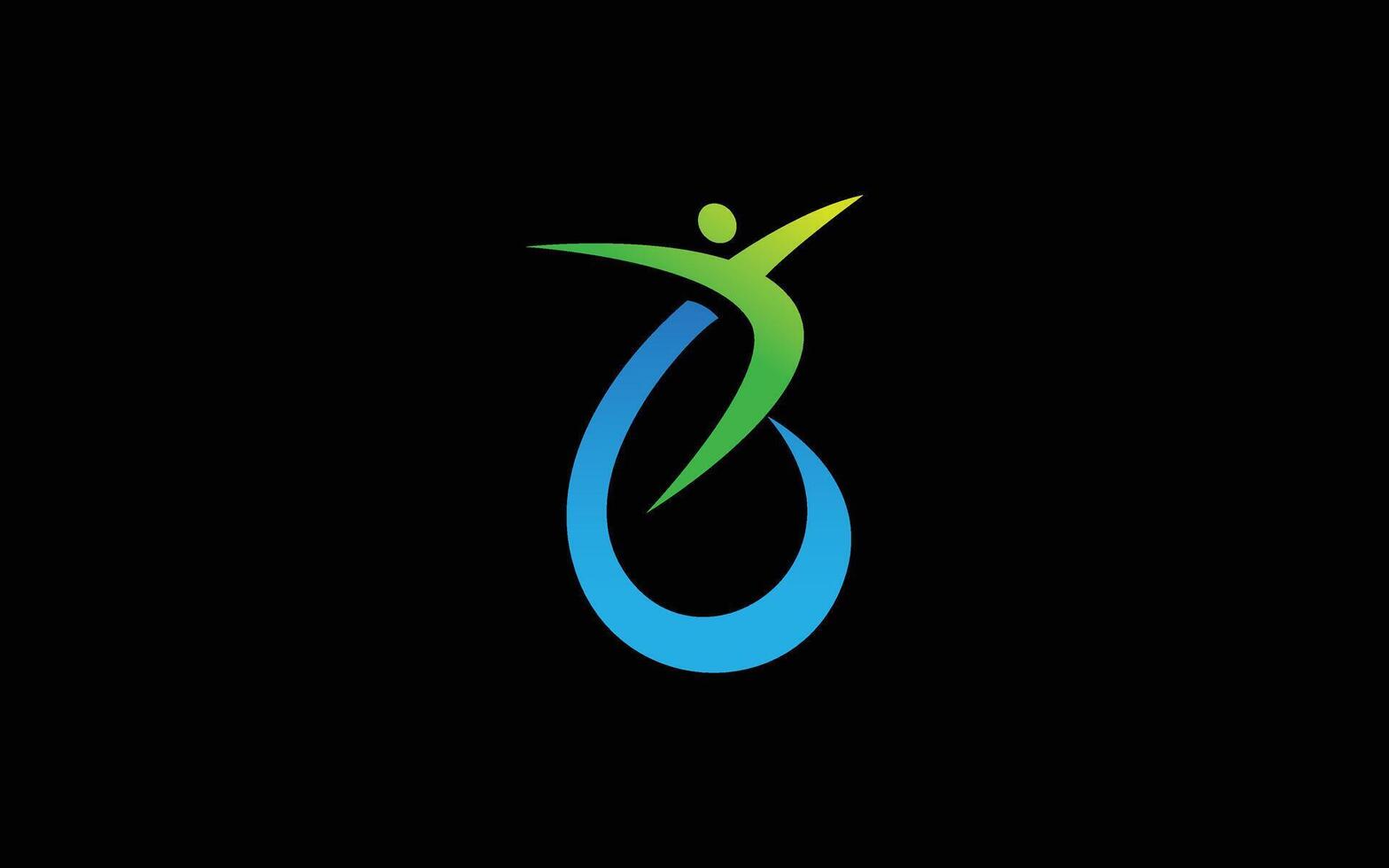 Minimal Human Shape Icon Representing Fitness, Vitality, and Wellbeing vector
