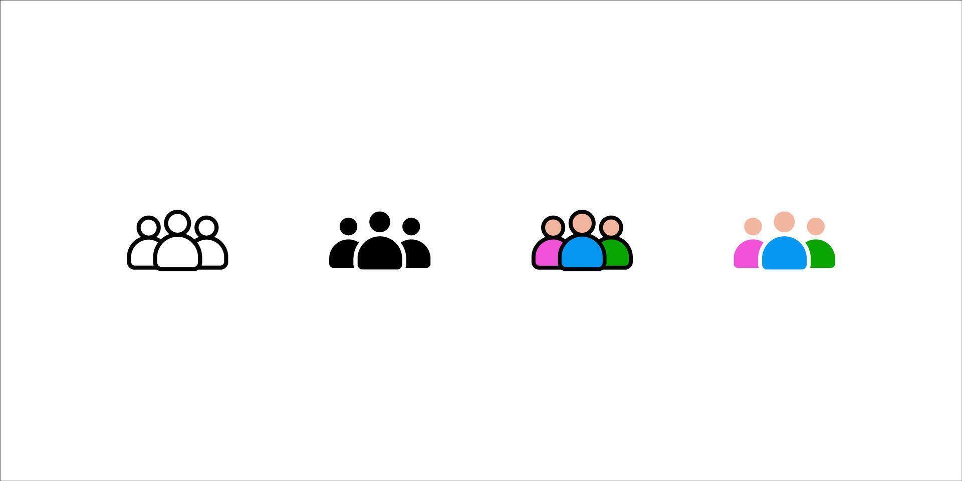Ilustration People Icons set, Person work group Team . illustration. eps 10. vector