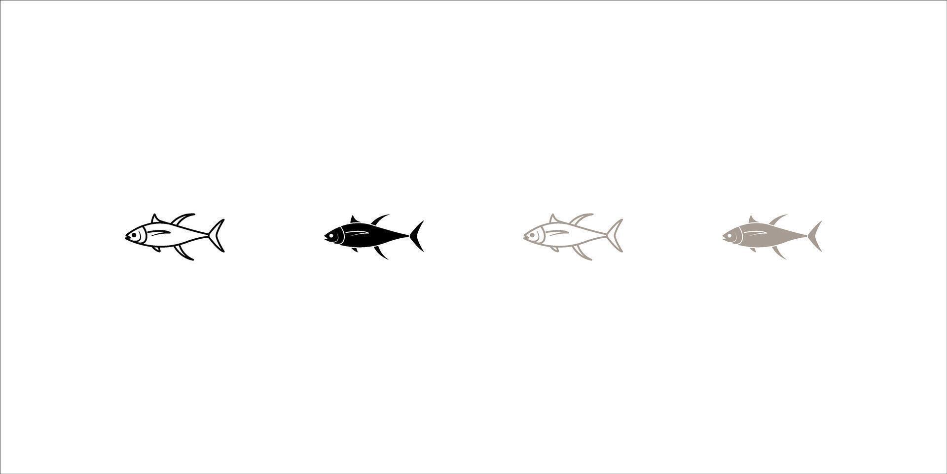 Fish icon set. for mobile concept and web design. illustration, eps 10 vector
