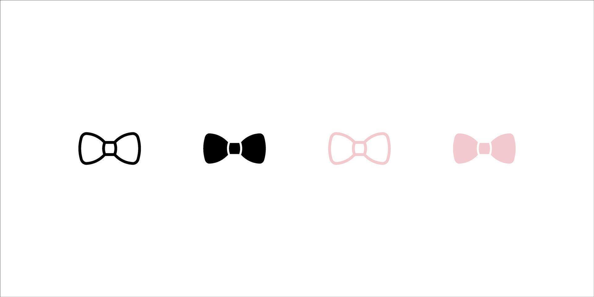 simple ribbon , bow icon set illustration vector