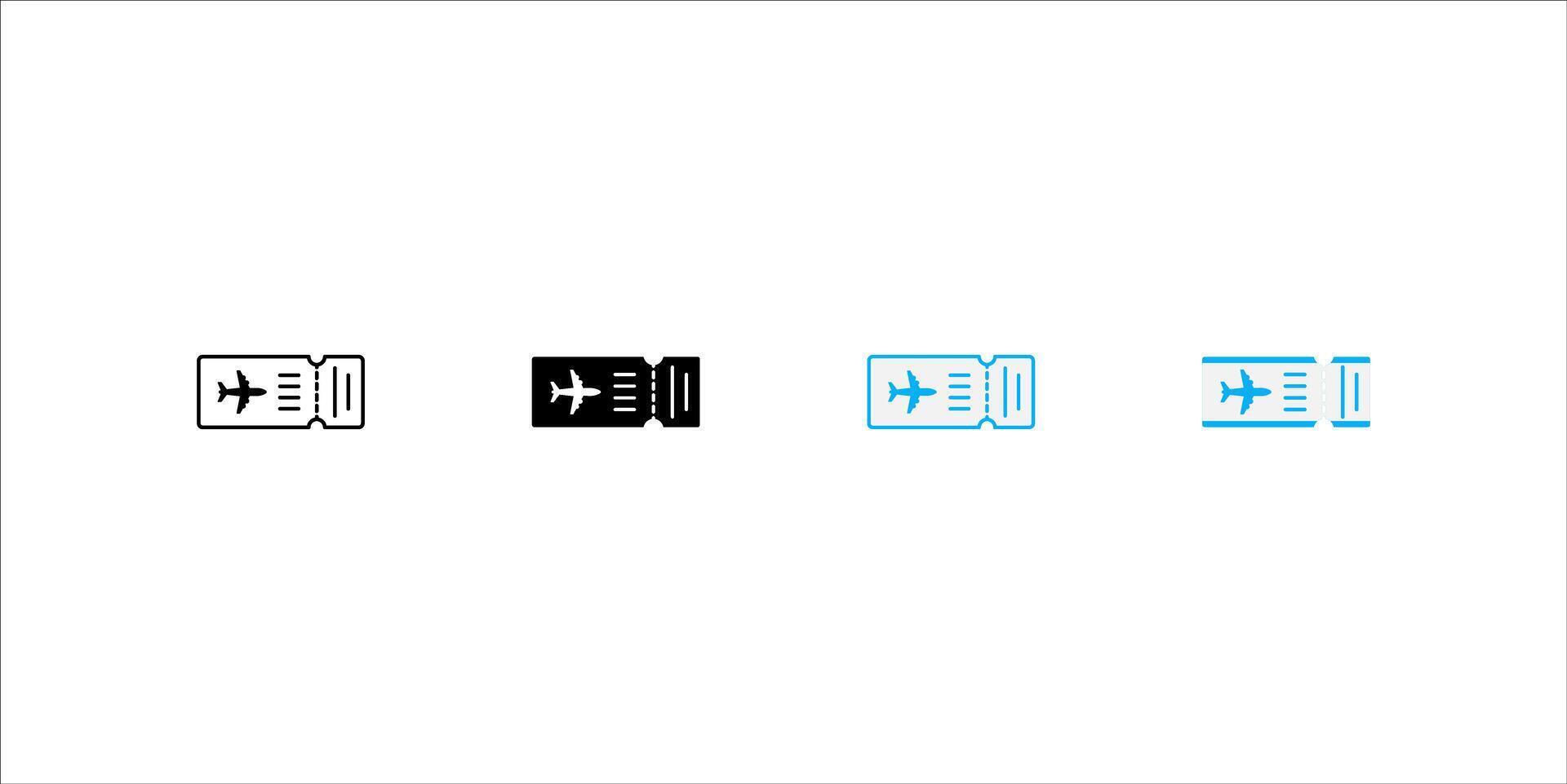 Flight tickets icon set Art design illustration vector