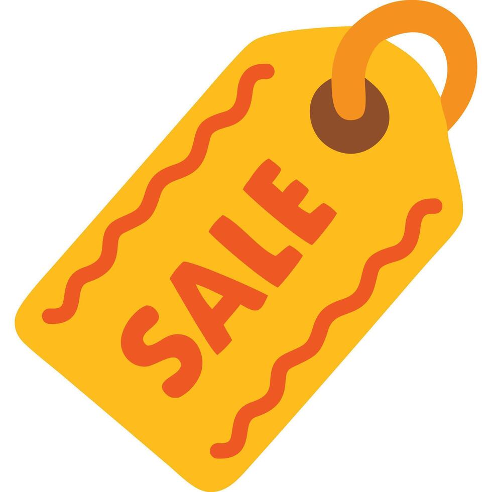 yellow tag sale vector