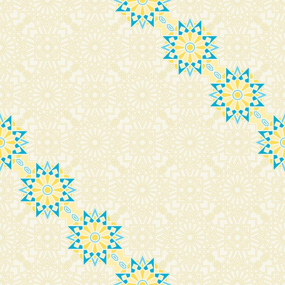 Oriental Geometric Diagonal Luxury Ornament Border with Stroke Pattern vector