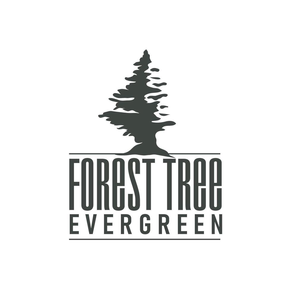 tree silhouette concept children playground logo natural tree concept as a playground and green forest tree nature as a product brand or poster illustration template vector