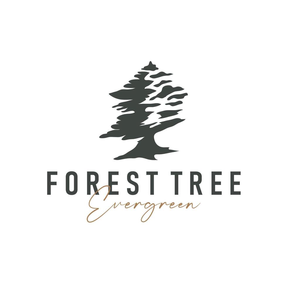 tree silhouette concept children playground logo natural tree concept as a playground and green forest tree nature as a brand symbol or poster illustration template vector
