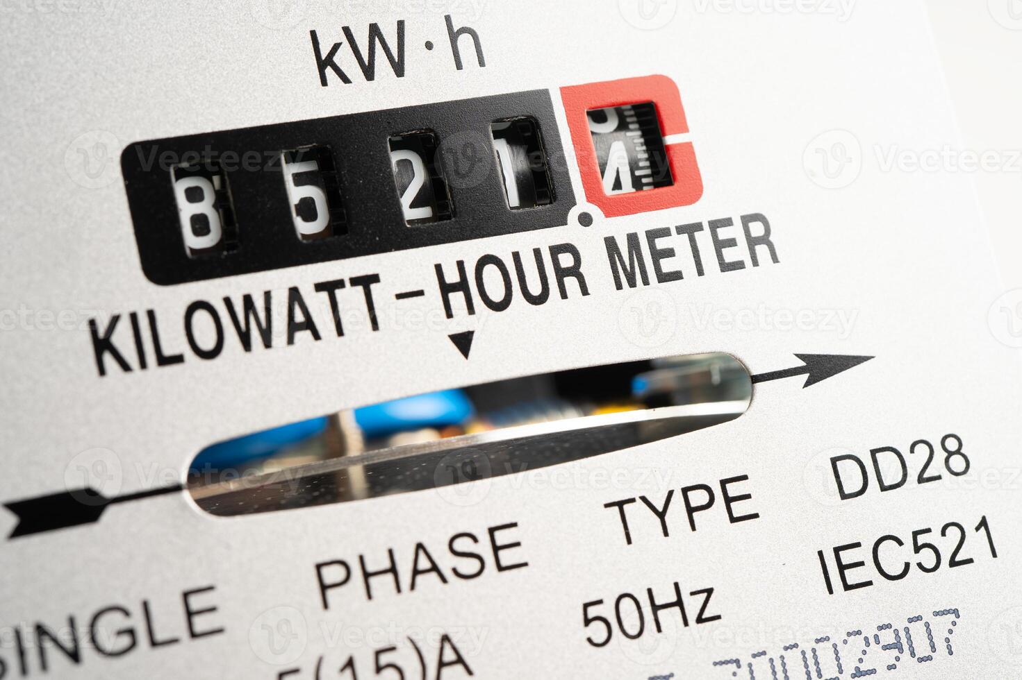 Electric measuring power meter energy cost photo