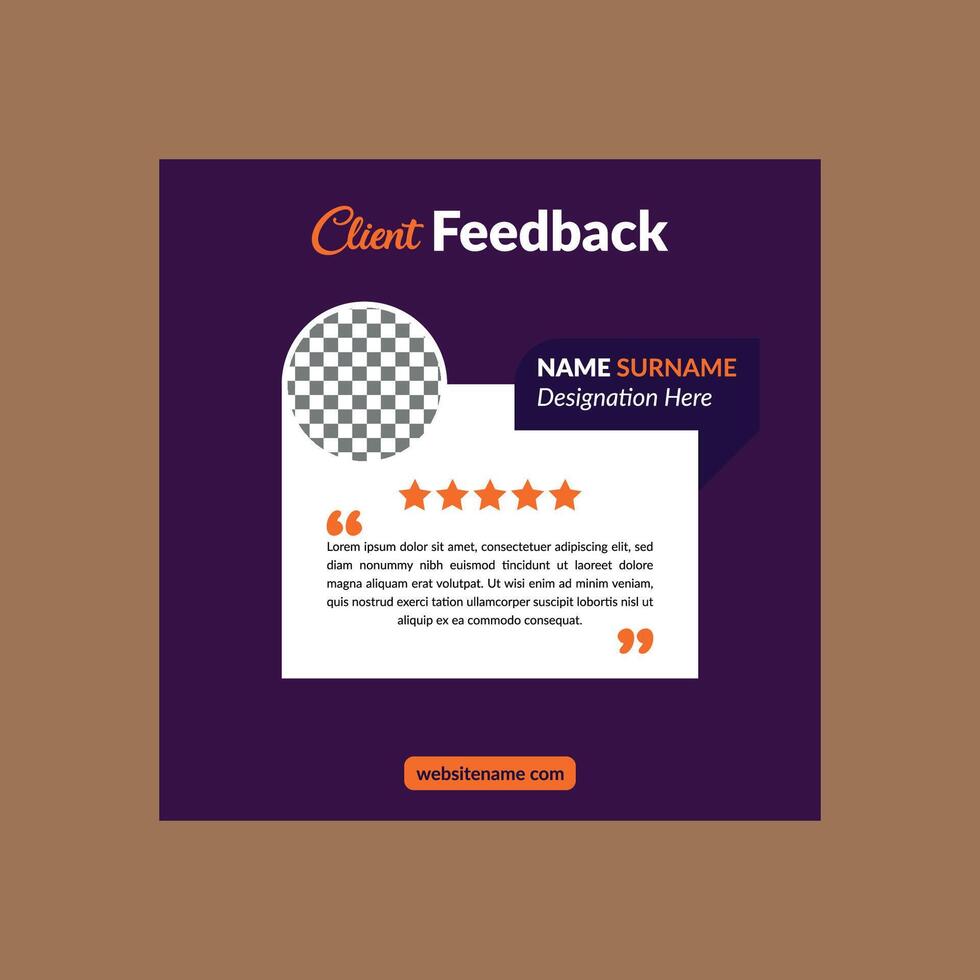 Modern Client Testimonial Design. Innovative Layout Display for Promotion. vector