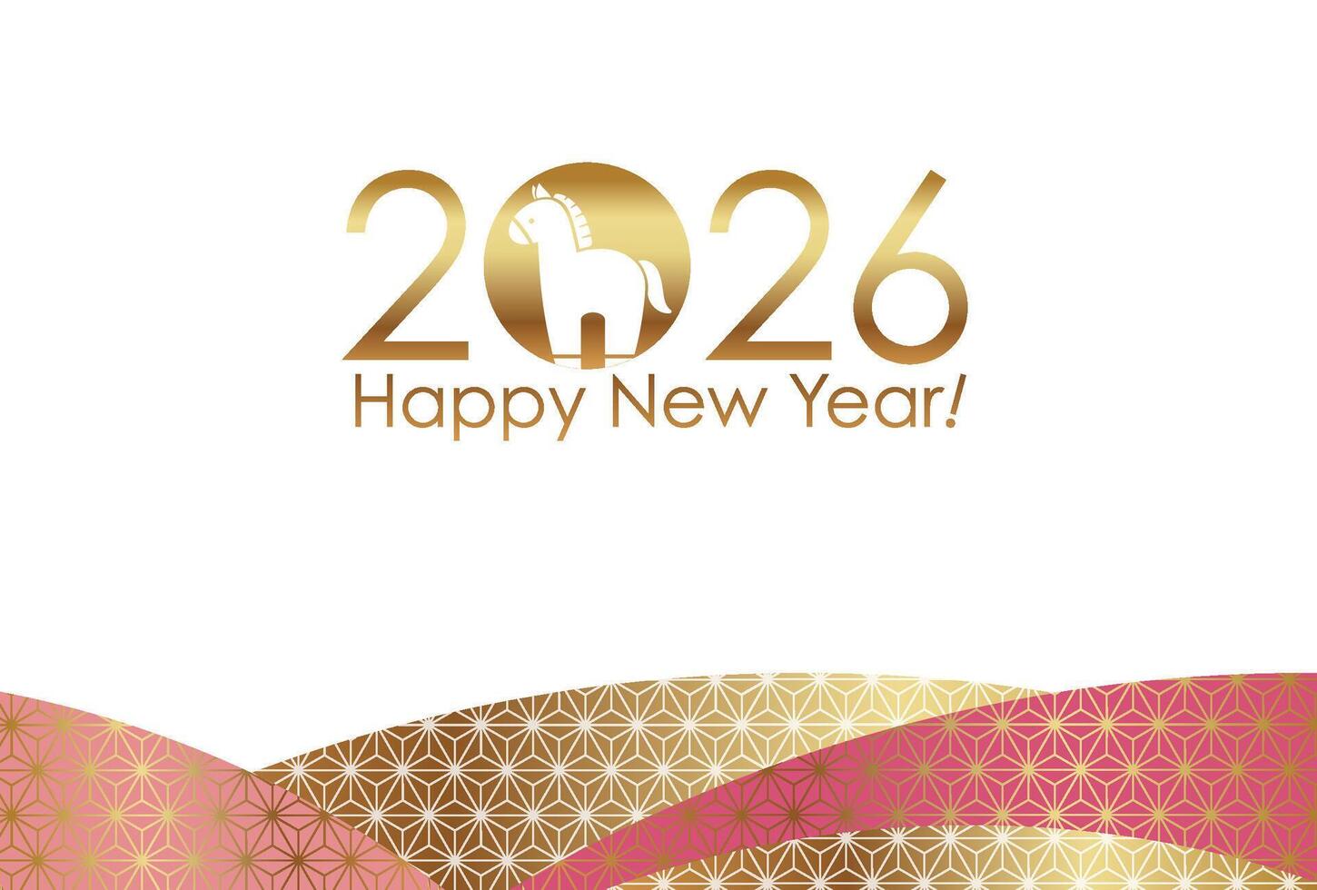 2026 Happy New Year graphic vector