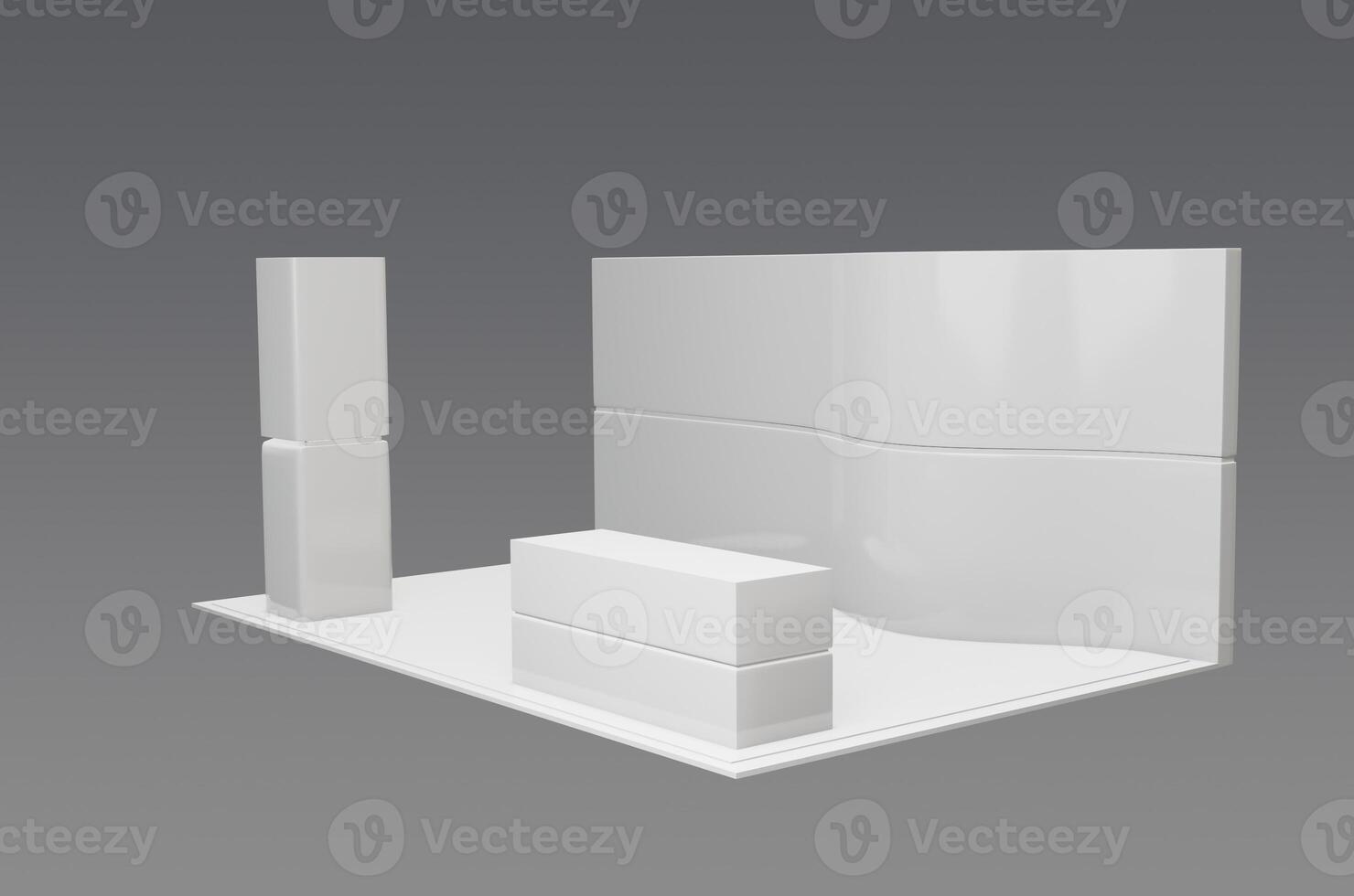 A white wall with a white table and chair photo