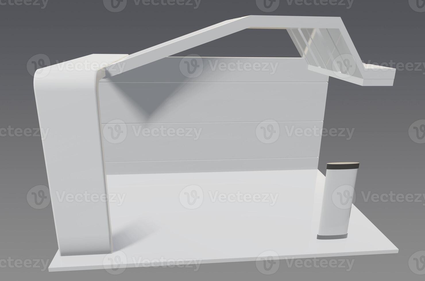 A 3d model of a small white house photo